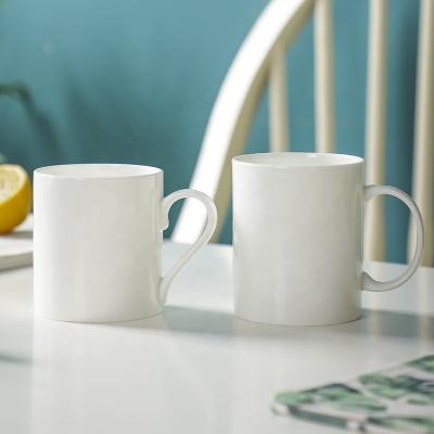 China Viable Wholesale Fine White Porcelain Mugs Factory Price Bone China Mug Ceramic Mug for sale