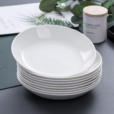 China Sustainable Wholesale English Style Porcelain Dinnerware Set Personalized White Dishes Bone China Dish for sale