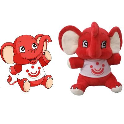 China New Design Cute Animal Doll Soft Toys Stuffed Animals Little Elephant Stuffed Toys Soft Plush Toy for sale