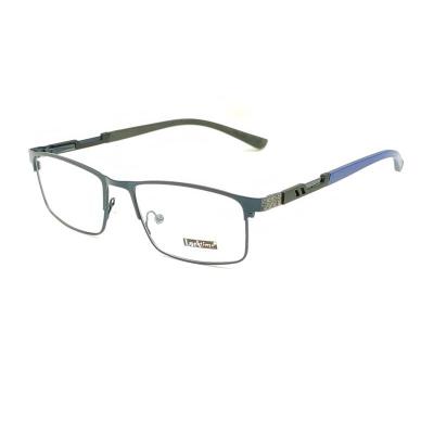 China Hot Luxury LuckTime Men's Reading Glasses Metal Square Eyeglasses Frames for sale