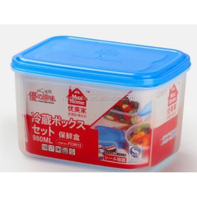 China Freshness Keeping Rectangle Plastic Food Storage Container For Keeping Food Fresh for sale