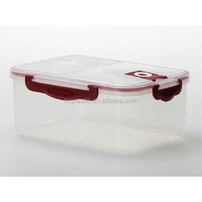 China Rectangular Clear Plastic Freshness Preservation Vacuum Food Box 1700ml for sale