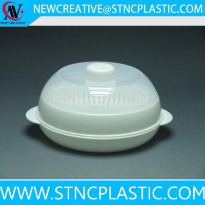 China Sustainable Plastic Clear Steam Microwave Steamer Boiler With Handle for sale