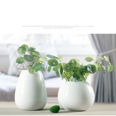 China Minimalist customization manufactory Hot Selling White Ceramic tabletop flowers Vase Modern Home Decoration Porcelain jar Wholesale for sale