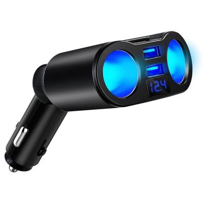 China Cheapest Dual Car High Speed ​​Charger USB Cigarette Lighter Interface LED Voltage Display 5V 3.1A High Power Charging for sale