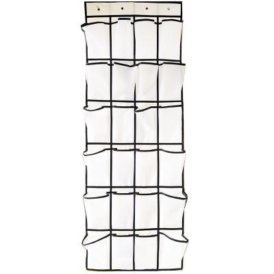 China Newest and Fashionable Folding 24 Pockets Door Shoe Hanging Organizers, Storage Bag with 4 Hanging Hook for sale