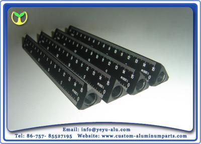 China Black Aluminum Anodizing Service Ruler With White Sick Screen Printing for sale