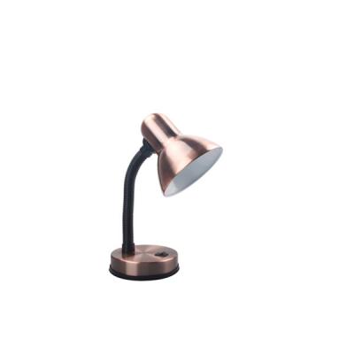 China Traditional Copper Color Metal Desk Lamp, European Style Reading Table Lamps, E27, Max 25W for sale