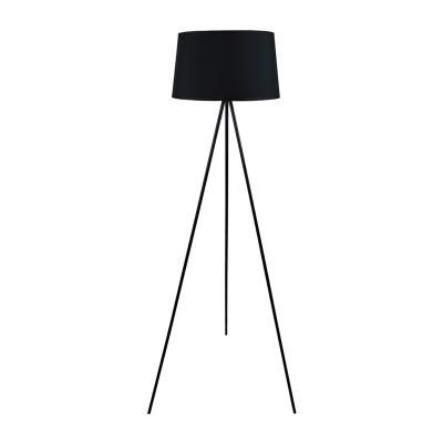 China Modern metal tripod floor lamps with fabric shade, black, E27, Max.40W, European style simple morden standing lamp for sale