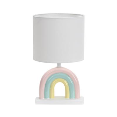 China Contemporary Ceramic Table Lamps, Rainbow Base Fabric Shade Decoration Night Lamp, New E26/E27 MAX.40W Desk Lamps for sale