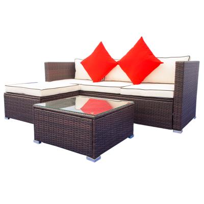 China Comfortable USA Store Outdoor Patio Furniture Wicker Rattan Sofas Patio Sofa Set for sale