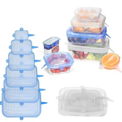 China Non Refillable Super Silicone Stretch Reusable Lids 12 Pack for sale