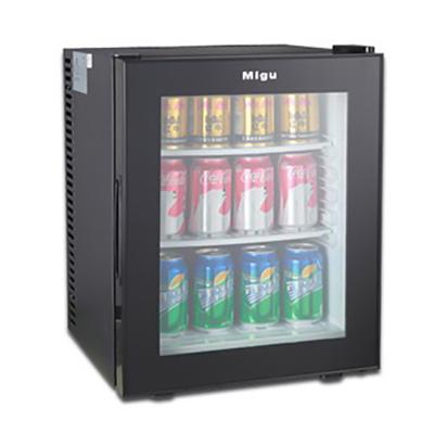 China Hotel Mini 35L 40L Transparent Glass Door Wine Display Cabinet Beverage Fridge for sale