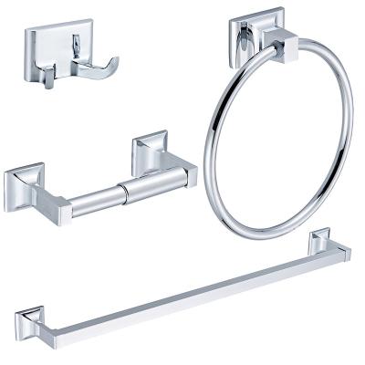 China EUROPEAN 4pcs Hardware Pendant Set Stainless Steel Towel Rack Bathroom Tissue Holder Towel Rack Set for sale