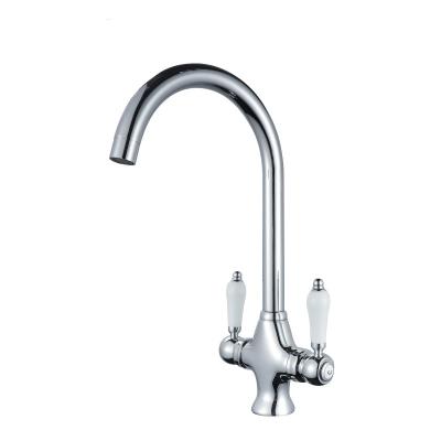 China Hot And Cold Mixed Accessories Of The Other Two-Handle Single Hole Kitchen Faucet British Kitchen Bathroom Faucet Sink for sale