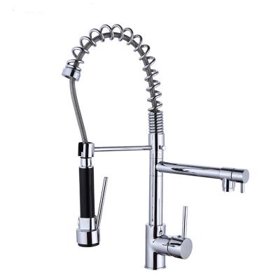 China Other Mixed Hot and Cold Water Spring Pull Kitchen Faucet Multifunction Kitchen Sink Copper Faucet Bathroom for sale