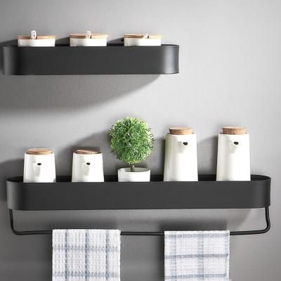 China Wall Mounted Type Corner Bathroom Accessories Bathroom Shelf 2 Layers Triangle Metal Bathroom Shelf Black Storage for sale