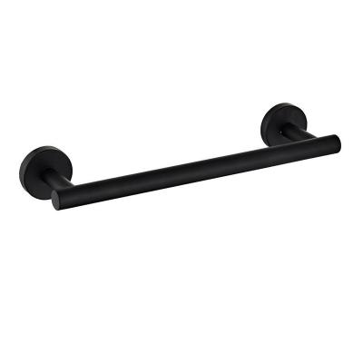 China FILE 304 Stainless Steel Towel Rack With American Black Bathroom Wall Mounted Accessories New Towel Rack for sale