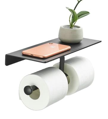 China Modern Bathroom Funny Toilet Paper Holder With Phone Shelf Towel Dispenser Paper Towel Rack Towel Holder for sale