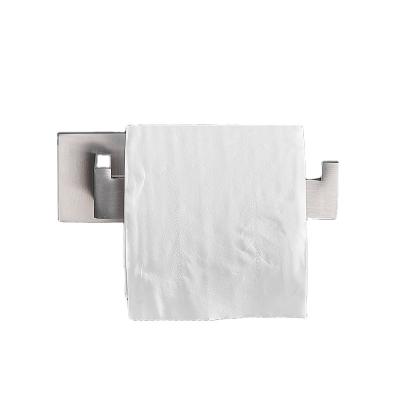 China Minimalist 304 Stainless Steel Paper Towel Holder Perforated Bathroom Toilet Paper Holder Roll Paper Holder for sale