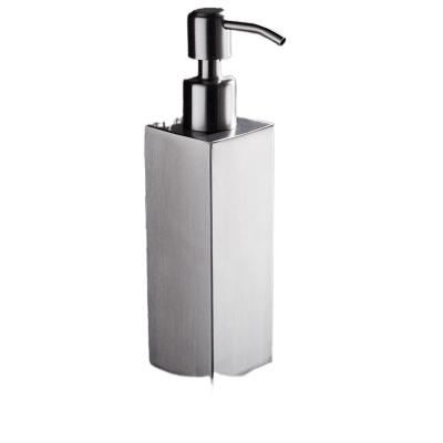 China EUROPEAN 304 Stainless Steel Manual Soap Dispenser 250ML Shampoo Shower Lotion Bottle Wall Mounted Soap Dispenser Hotel for sale