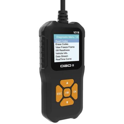 China Car Scanner V318 OBD2 Diagnostic Multi-Language Clear Auto Fault Code Tool ZKHD010 for sale