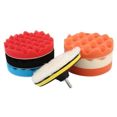 China 9 Pcs/Set 3/4/5/6/7 Inch Sponge Car Polish Pad Polishing Waxing Boat Car Polish Buffer Drill Wheel Polisher Removes Scratchesc ZKHD008 for sale