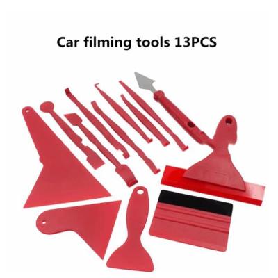 China AUTO Repair Tools Professional Car Color Changing Film Tool Car Wrapping Film Scraper Flannel Glue Remover Combination Car Repair Tool 13pcs for sale