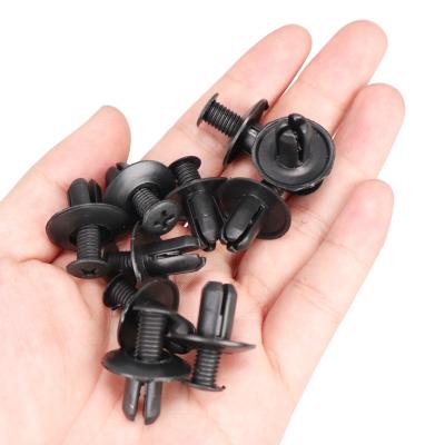 China 10/20/40/50pcs Universal Fender 8mm Bumper Hole Car Rivets Fastener Screws Plastic Fastener Clips For Nissan Toyota Focus Kia 006 for sale