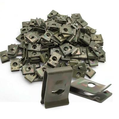 China 50pcs Car Motorcycles Metal Screw Fastener Clips U-Type Clip With Anti-rust Screw Protection Clip Screw Buckle Iron Sheet 007 for sale