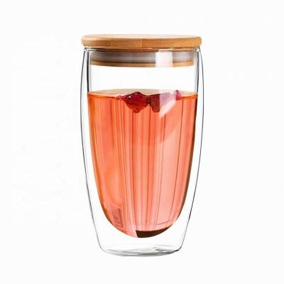 China 450ml Eco-Friendly Material Bamboo Glass Mugs Eco-Friendly for sale