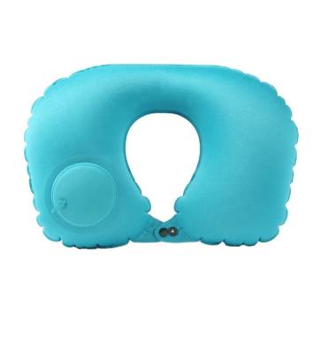 China Flocking PVC Shaped Airplane Camping Sleep Soft Waterproof Neck Support Micro Fiber Travel Rest Cooling Foldable Inflatable Pillow for sale