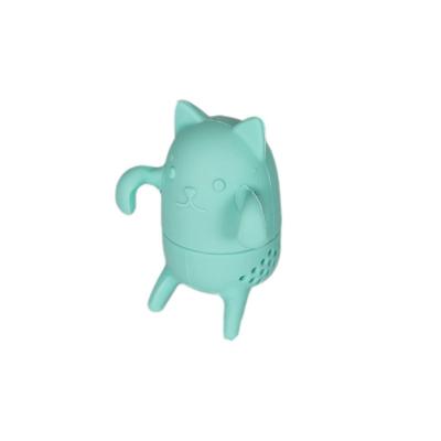 China Wholesale Cute Viable New Design Cat Shape Silicone Tea Filter Infuser Strainer For Desktop for sale