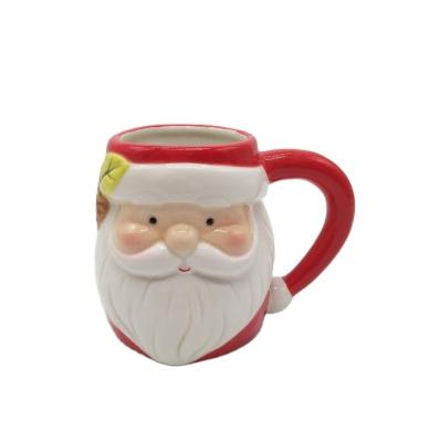 China Viable Wholesale Custom Christmas Gift Santa Gift Ceramic Blank Coffee Mug Sublimation Blank for sale