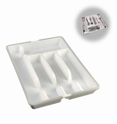 China Eco-friendly Disposable Flatware Drawer Organizer Multi-Purpose Storage Expanding Biodegradable Tableware Box for Kitchen, Office for sale