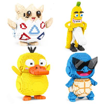 China Building Toy LBOYU Cartoon Collection Collected Evil Banana Diamond Bricks Figures Janpan Anime Monsters Micro Building Block Toys For Children for sale