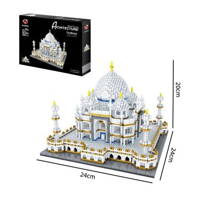 China World Famous Diamond Bricks Mini Building Blocks India Architecture 3D Model Building Toy PZX Children Gift Toys Taj Mahal for sale