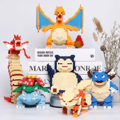 China The Building Toy Cartoon Pocket Monster Blastoise Venusaur Diamond Mini Brick Pokemoned Snorlax Arcanine micro building block Figrues toys for sale