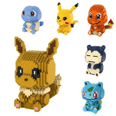 China Building Toy Hot Sale Pocket Monster Blastoise Venusaur Diamond Mini Brick Snorlax Micro Building Blocks Pokemoned Figrues Toys for sale