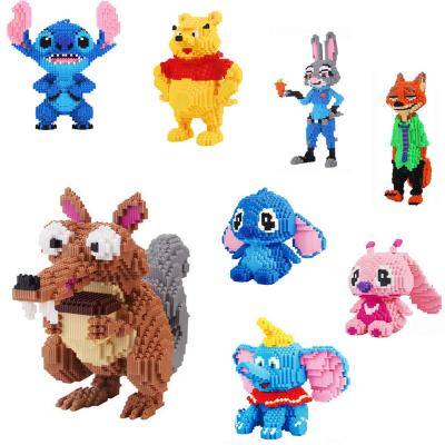 China Building Toy 3800pcs+ Cartoon Scrat Accumulate Figures Angel Connection Mini Bricks Toys Nick Juddy Stitch Building Blocks For Kid for sale