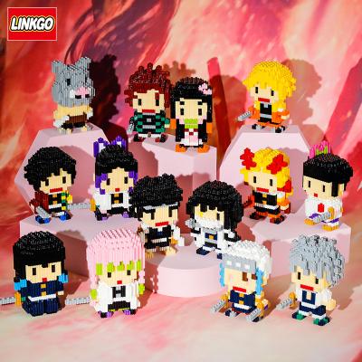 China Toy Japan Anime Sword Zenitsu Connection Magic Demon Slayer Figures Mini Bricks Toys Building Blocks Kamado Tanjirou Nezuko for sale