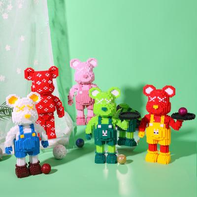 China Assembled 36cm Model Toy New Arrivals 3D Micro Bricks Building Blocks Figure Connection Bearbrick Toy For Kids Xmas Gift for sale