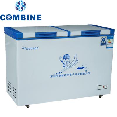 China Single-temperature Open Door Double Refrigerator Large Top Chest Freezer For Commercial Use BD-358 for sale