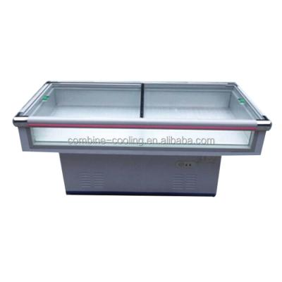 China Double-temperature Fruit Glass Chest Freezer Upright Meat Showcase Cheap Door Freezer Seafood Freezer for sale