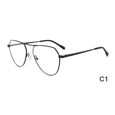 中国 Optical Frames 2022 Hot Sell Irregular Optical Frame Metal Polygon Eyeglass Box Large Eyeglass Optical Frames 販売のため