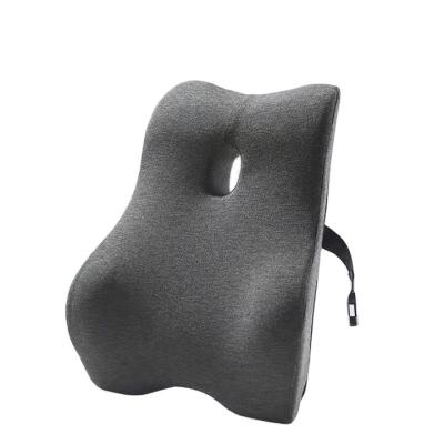 China Logo Memory Foam Lumbar Back Support Pillow Anti-Static Relief Custom Car Back Pain Wheelchair Chair Home Office Pillow Support for sale