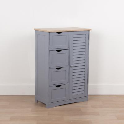 China Modern Bathroom Cabinet Chest Locker Stripe Wood for sale