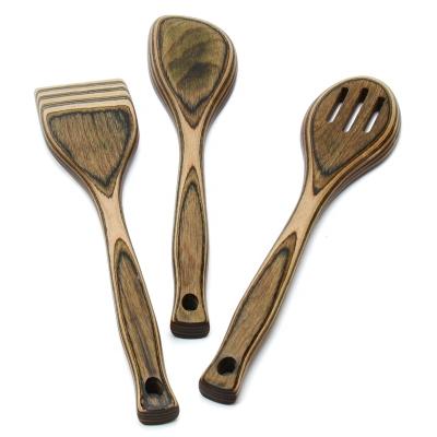 China Sustainable Custom Premium Kitchen Cooking Tools Pakka Wood Utensils Set For Kitchen for sale