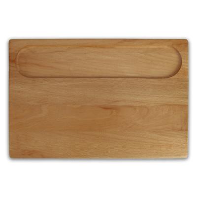 China Wooden Butcher Block With Deep Juice Groove Sturdy Extra Large Cutting Board Chopper and Handle for Meat Charcuterie for sale