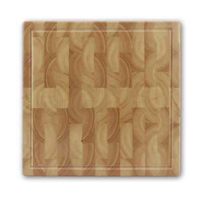 China Large Viable Square Cutting Plate Kitchen End Grain Cutting Board Wood for sale